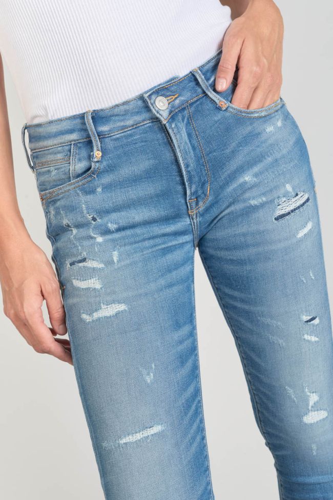 Jeans power skinny Dames 7/8th destroy blue N°4