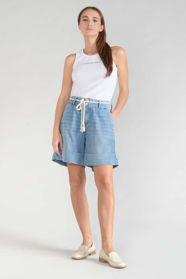 Hellia Bermuda shorts in light blue jeans
