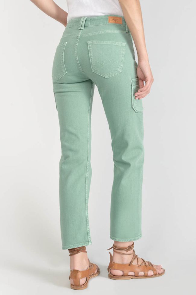 Precieux taille haute 7/8ème jeans vert d'eau