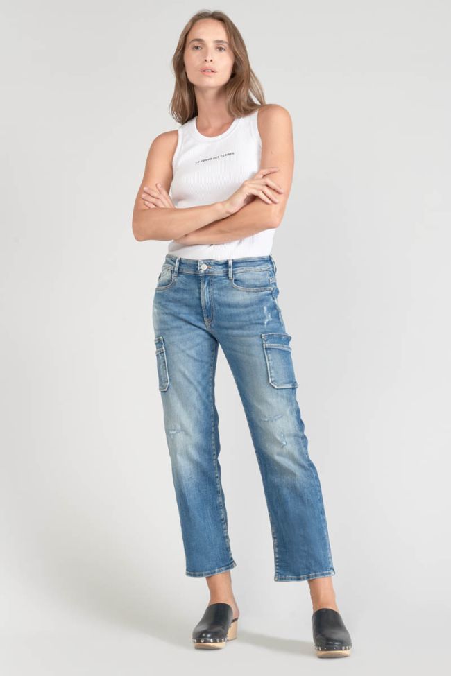 Jeans regular Precieux high waist 7/8th destroy blue N°3