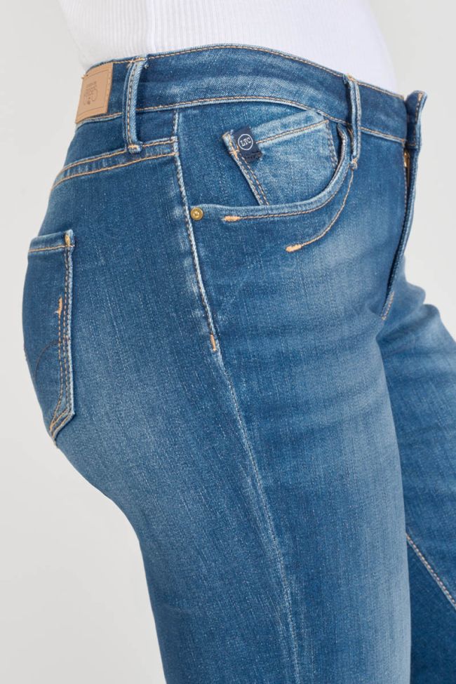 Faded blue denim Vallon capri pants