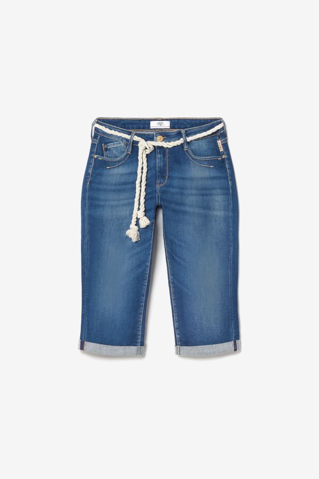 Faded blue denim Vallon capri pants