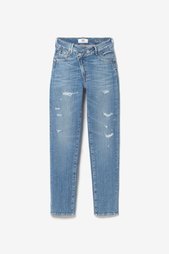 Jeans pulp regular Zep high waist 7/8th destroy blue N°4