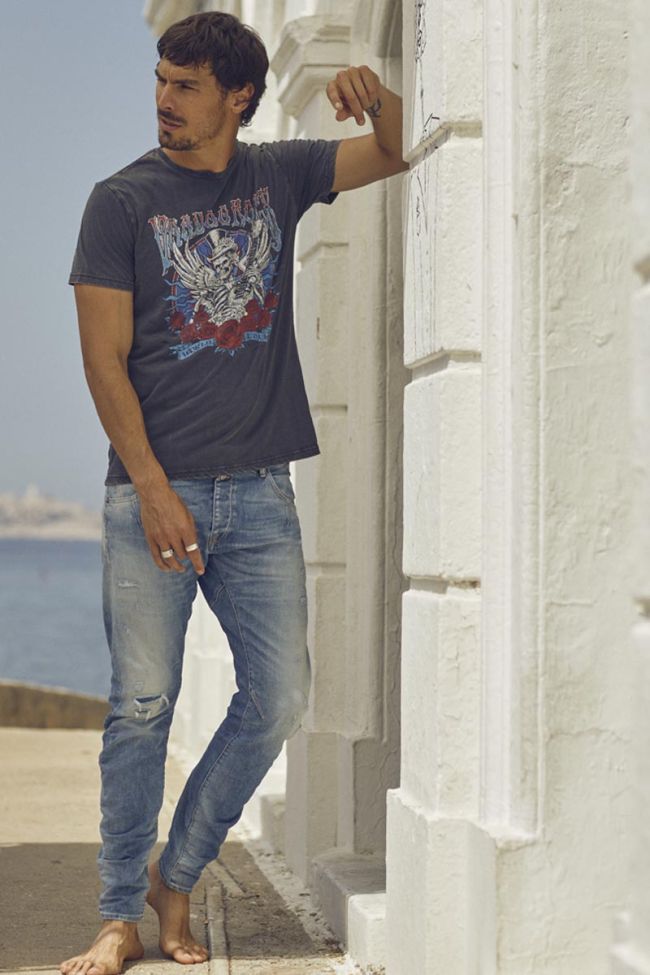 Jeans 900/03 tapered twisted Alost destroy blue N°4