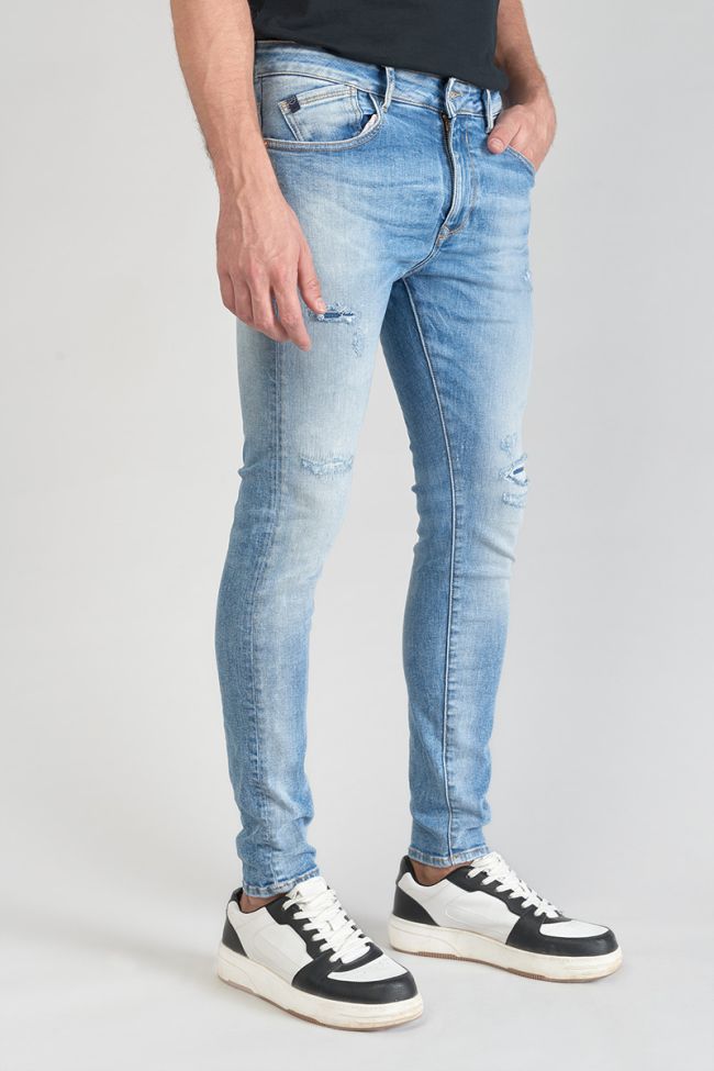 Jeans power skinny 7/8th destroy blue N°4