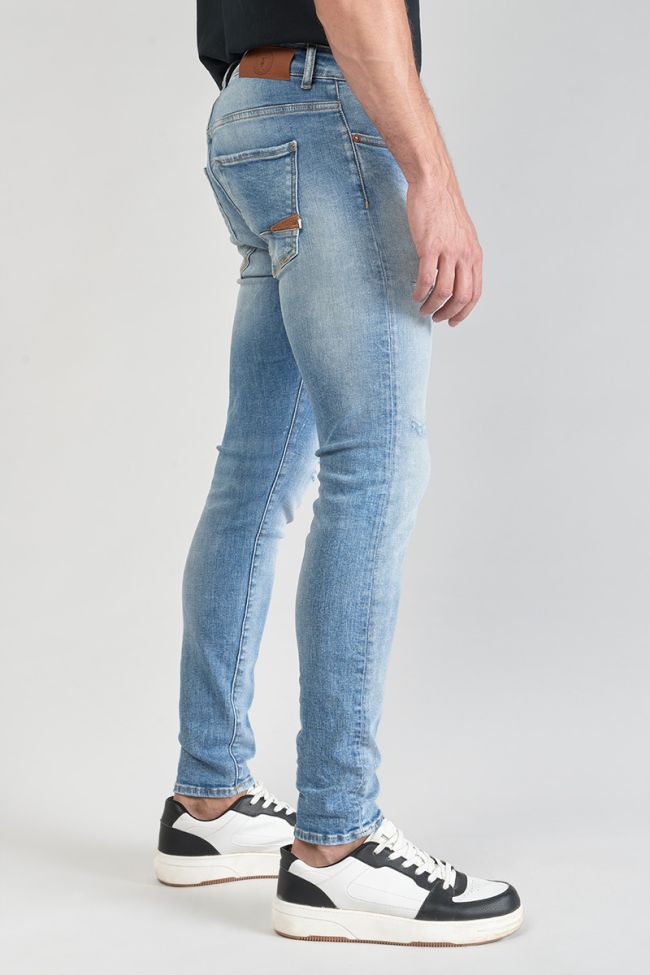 Jeans power skinny 7/8th destroy blue N°4