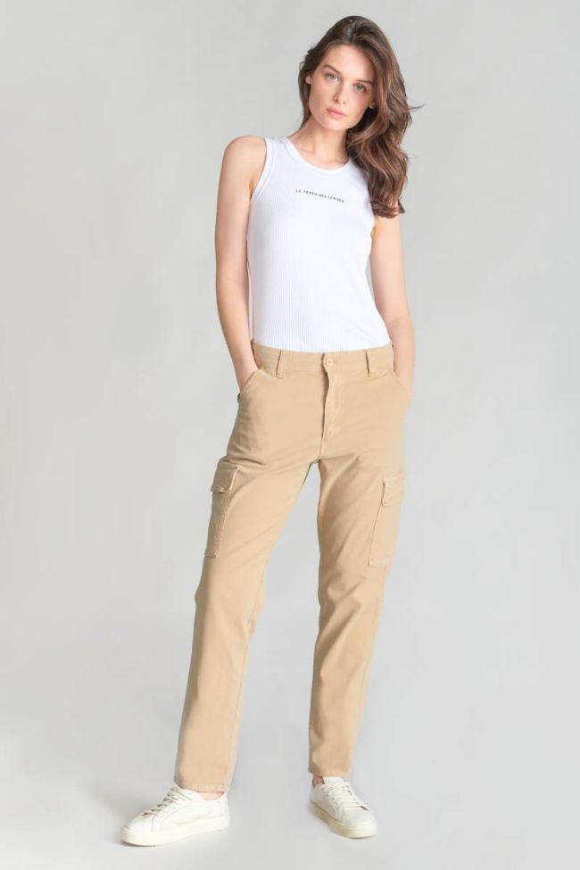 Beige Castellas cargo trousers