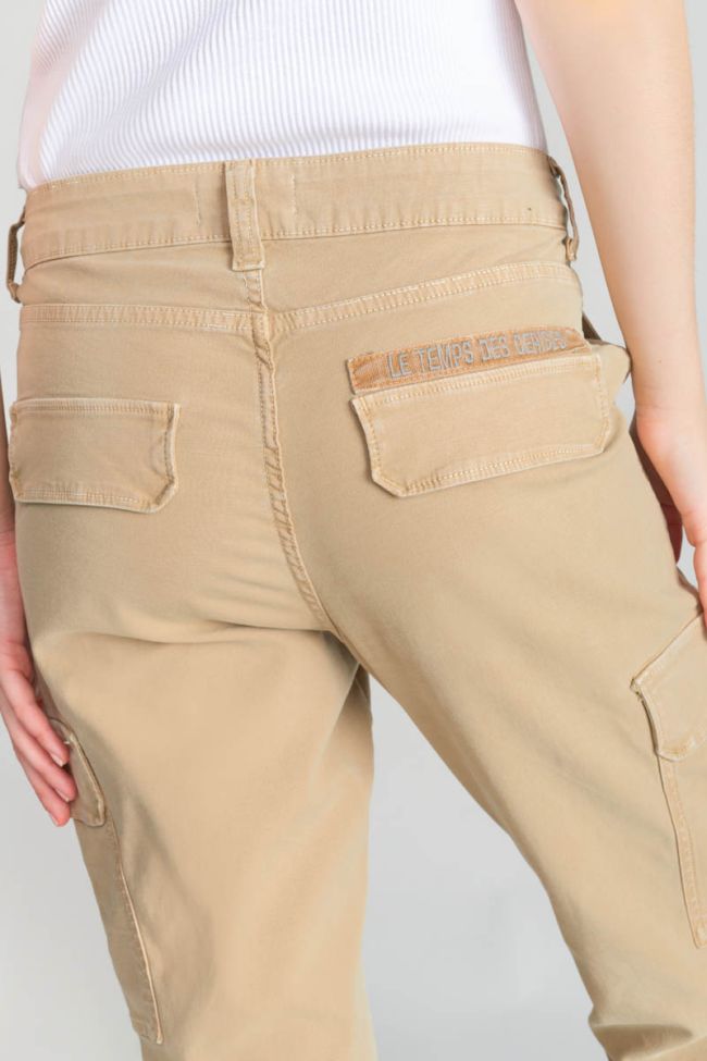 Beige Castellas cargo trousers
