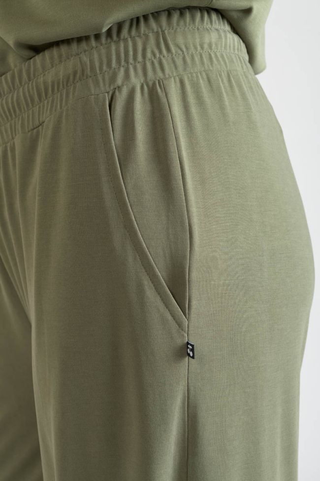 Khaki Judi flowing trousers