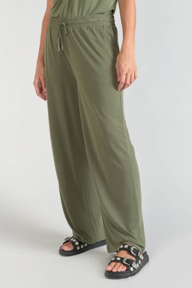 Khaki Judi flowing trousers
