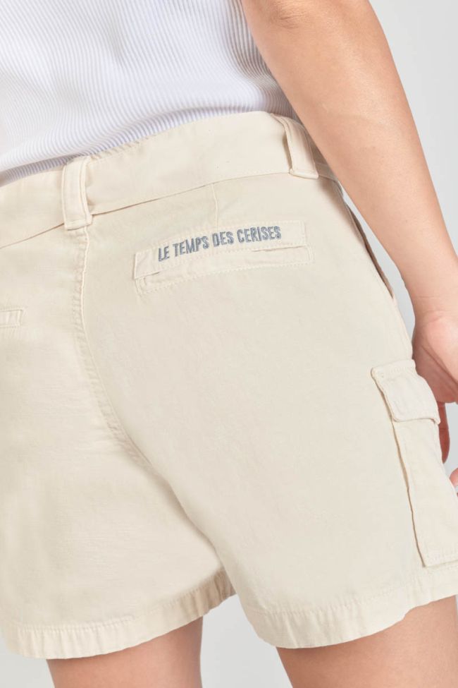 Kallist shorts in beige linen blend