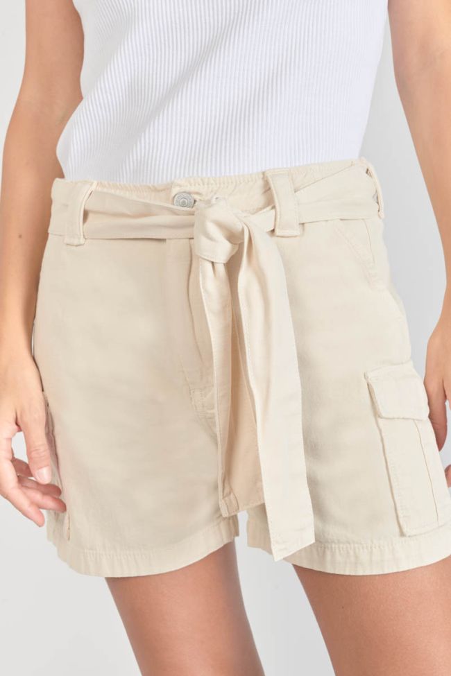 Kallist shorts in beige linen blend