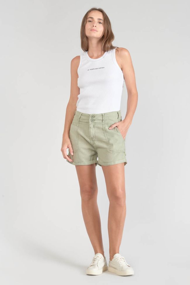Light khaki linen Pagode shorts