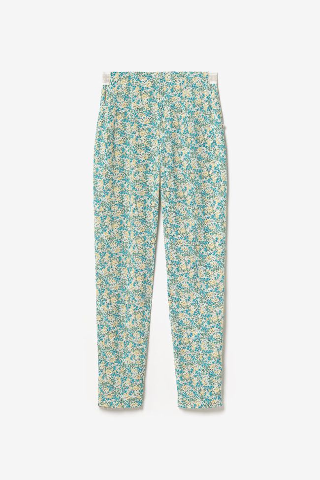 Green and blue floral Rani trousers