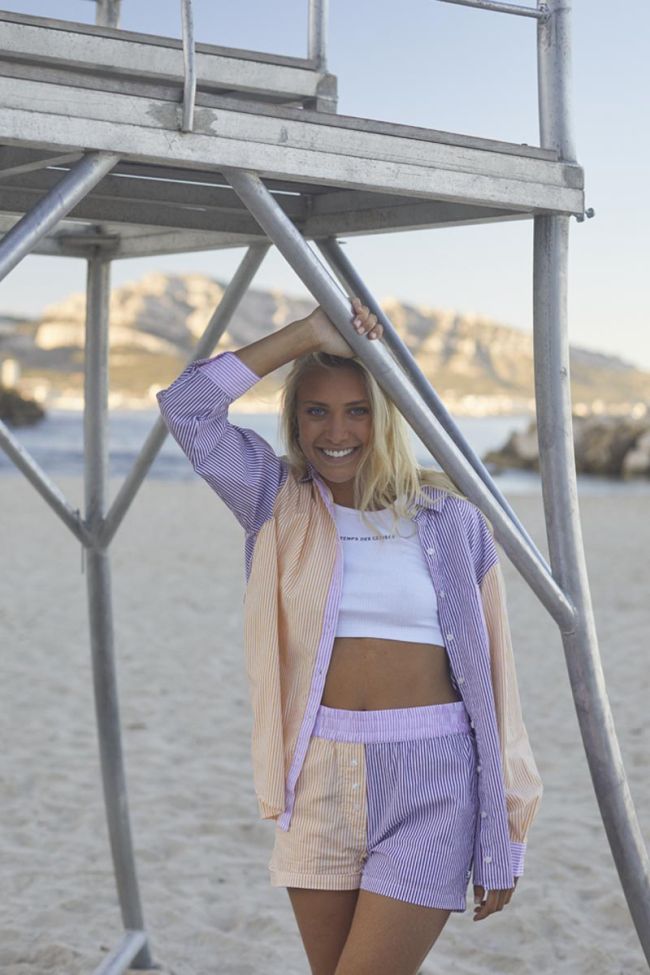 Multi-coloured striped Mexgi shorts