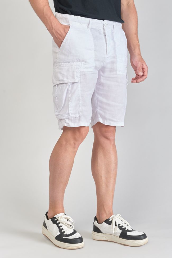 White Rocca linen Bermuda shorts