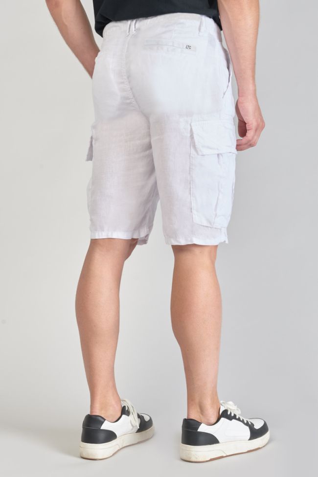 White Rocca linen Bermuda shorts