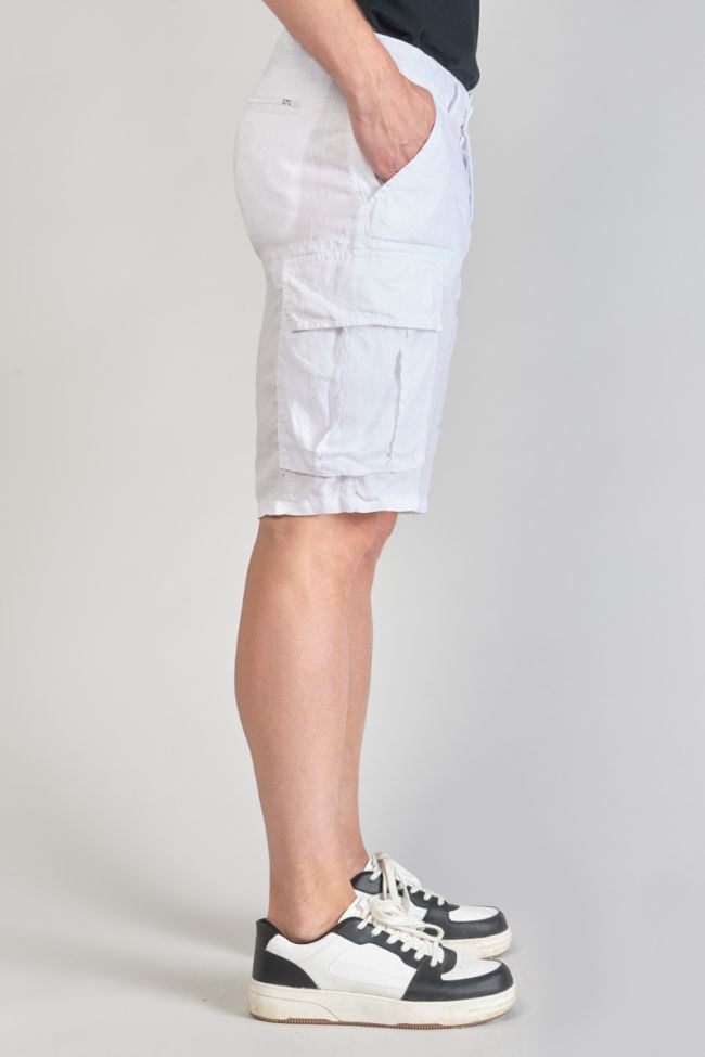 White Rocca linen Bermuda shorts