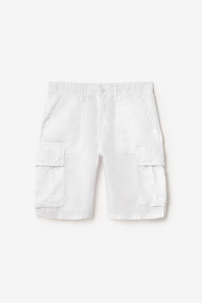 White Rocca linen Bermuda shorts