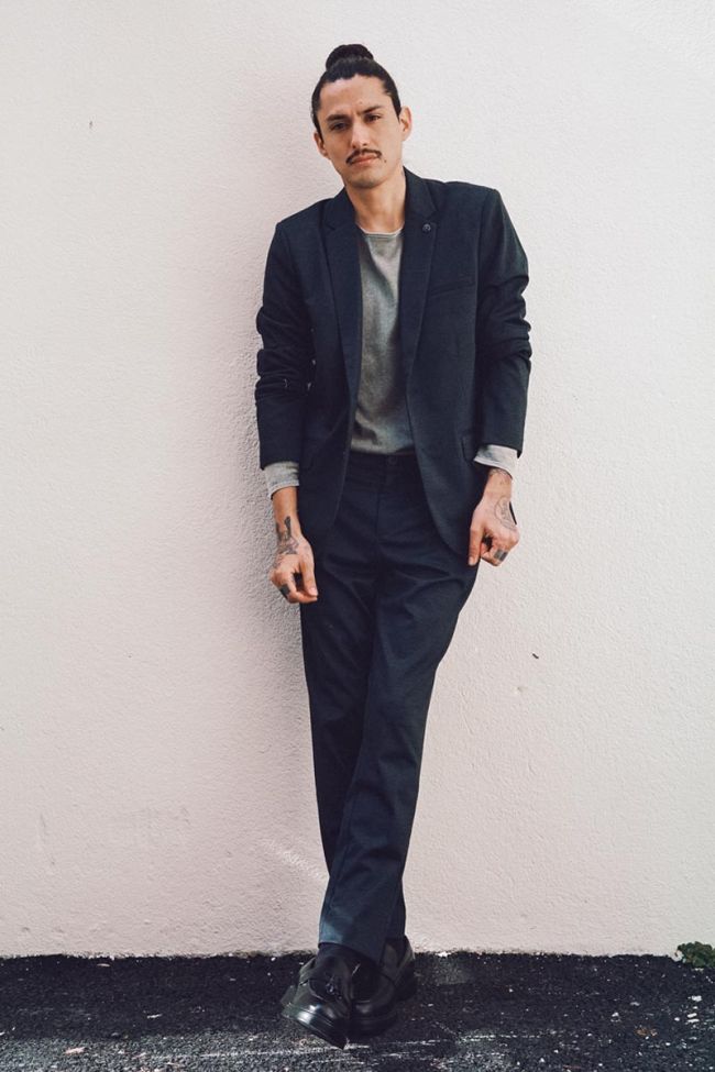 Blue marled black Rolt trousers