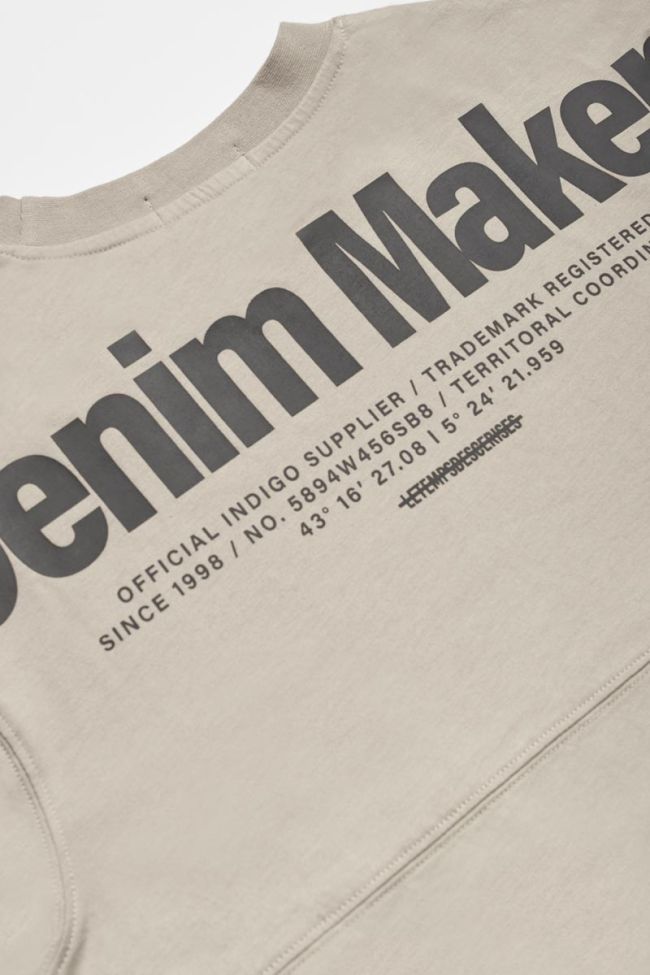 Beige long-sleeved Lynnbo t-shirt