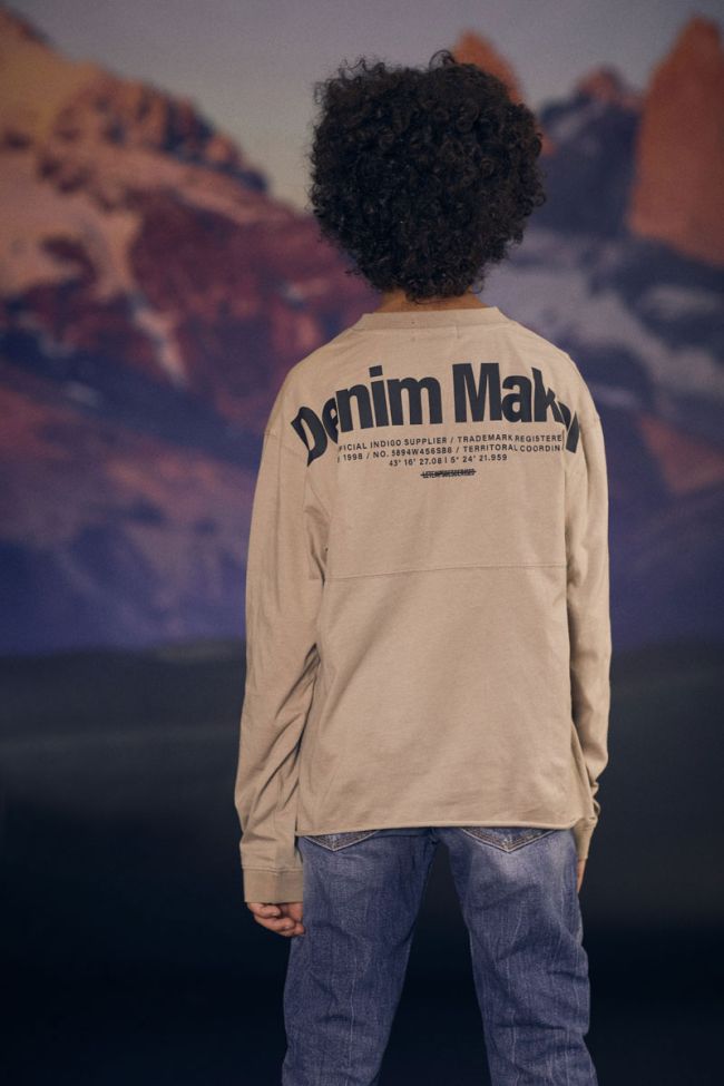 Beige long-sleeved Lynnbo t-shirt