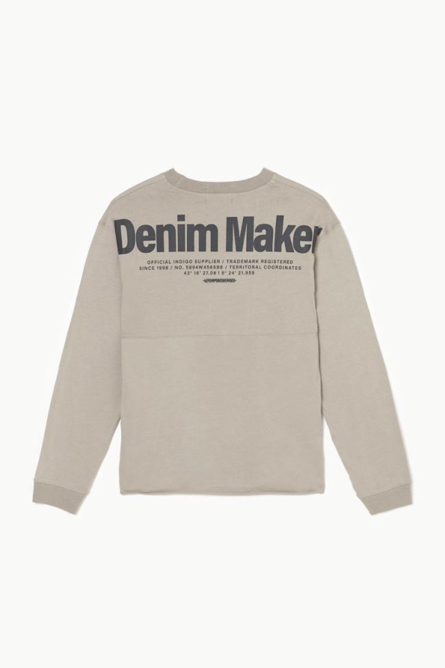 Beige long-sleeved Lynnbo t-shirt