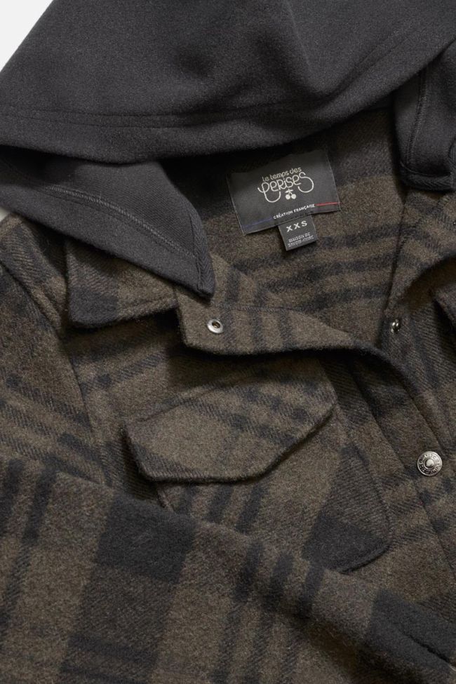 Khaki check Sashabo overshirt jacket