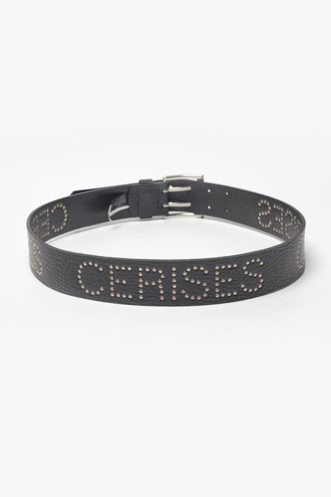 Studded black leather Clouty belt
