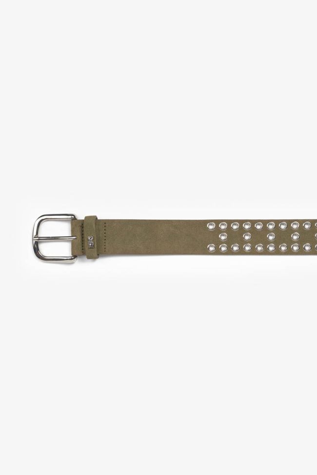 Khaki suede Lucia belt