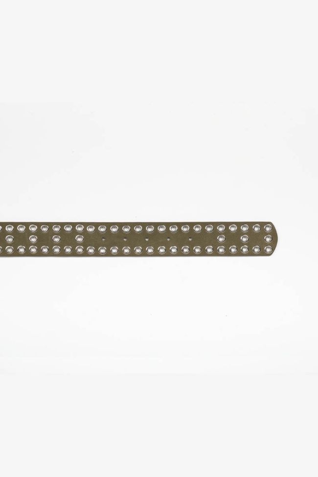 Khaki suede Lucia belt