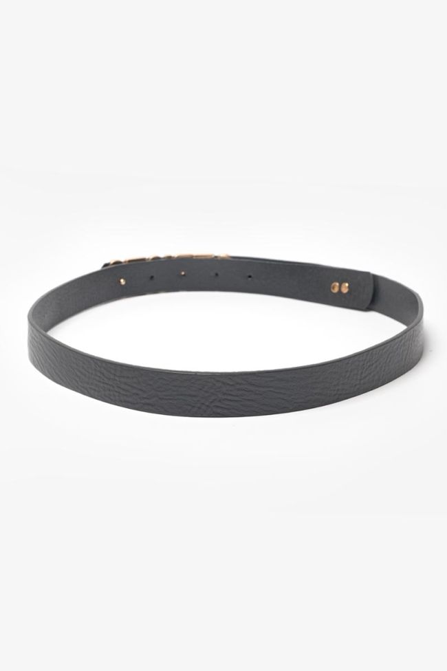 Black leather Tally belt