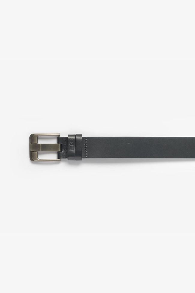 Black leather Ostra belt