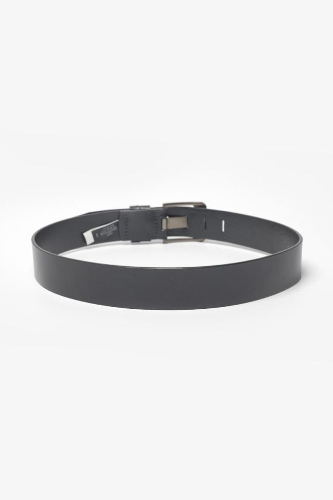 Black leather Ostra belt