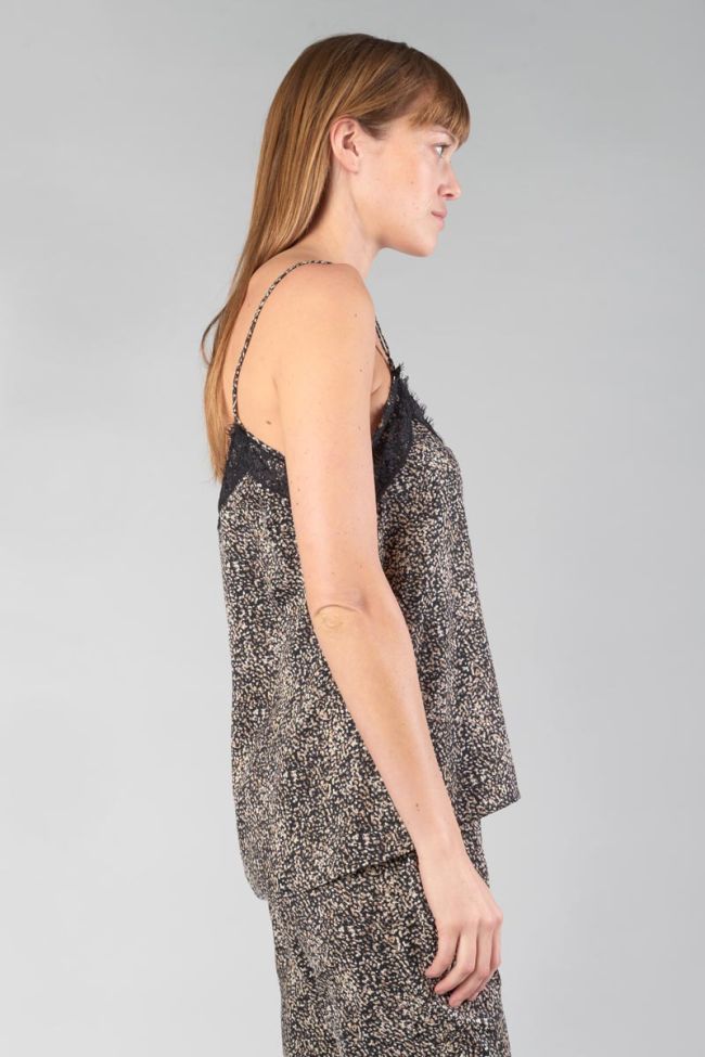 Black patterned Aneto camisole