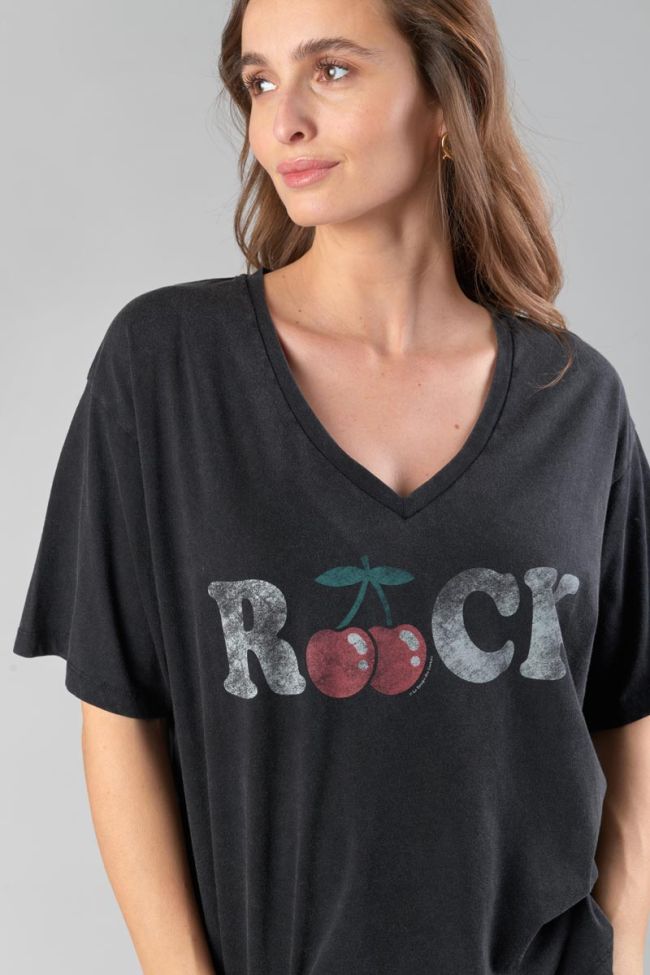 Faded black printed Auldi t-shirt