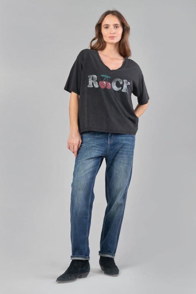 Faded black printed Auldi t-shirt