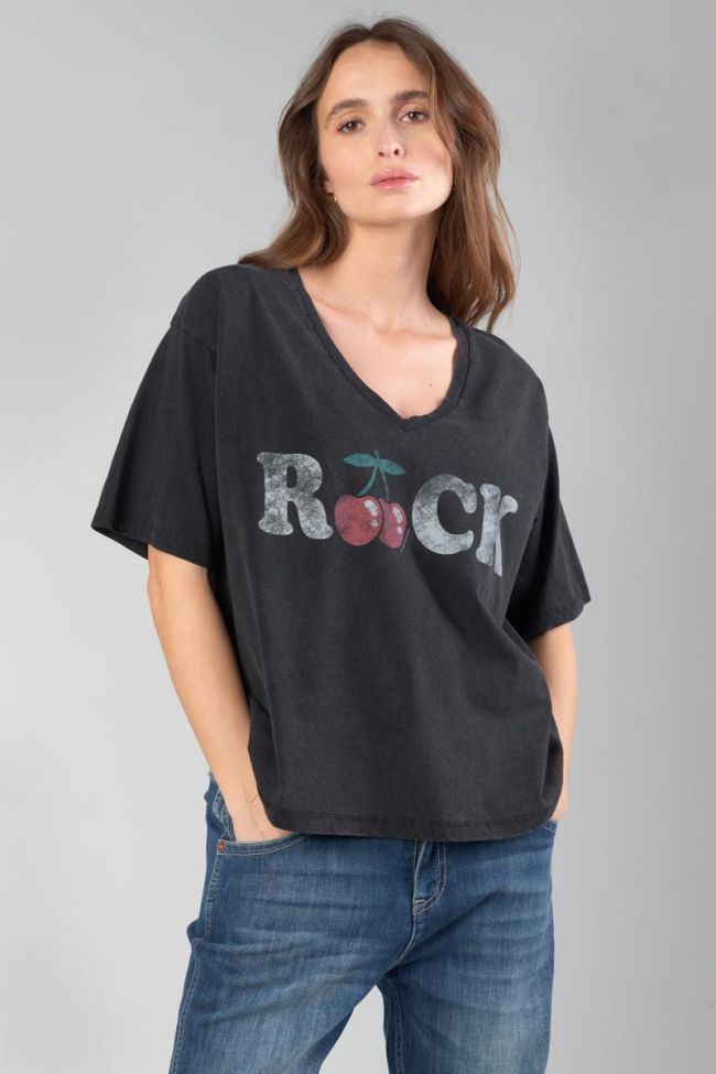 Faded black printed Auldi t-shirt