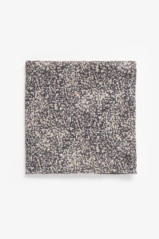 Black patterned Bella scarf