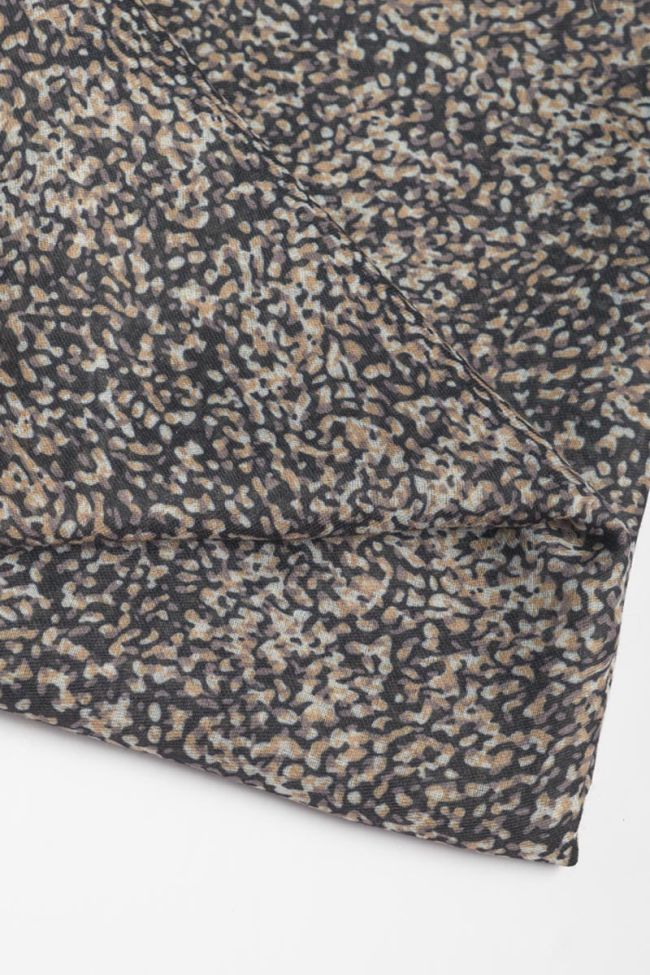 Black patterned Bella scarf