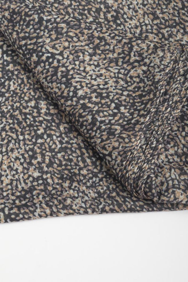 Black patterned Bella scarf