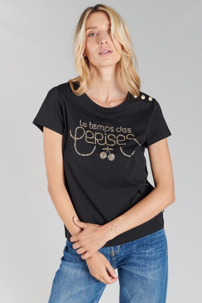 Printed black Carole t-shirt