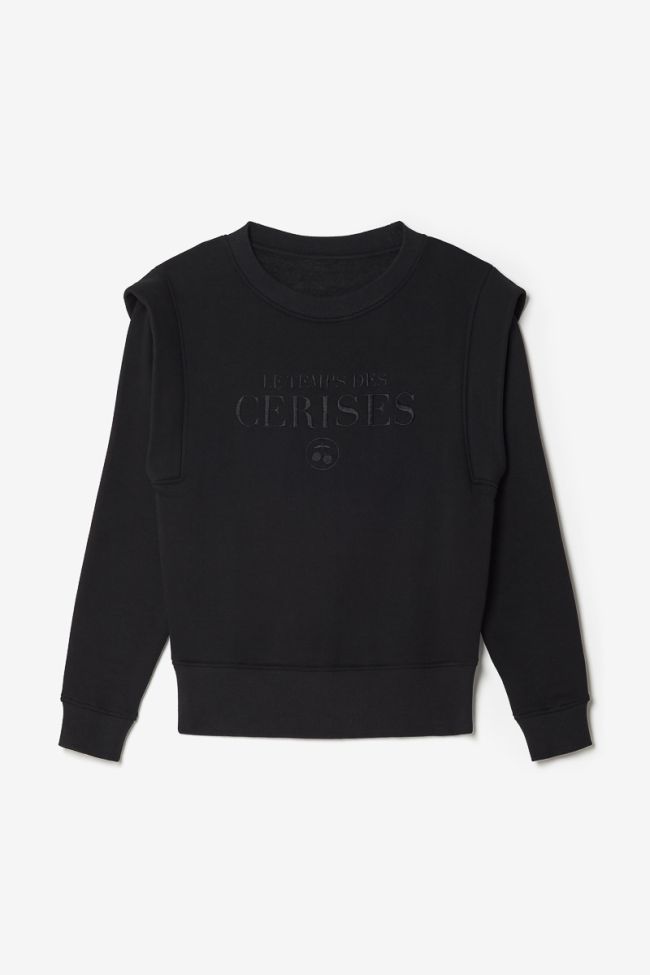 Black embroidered Claudia sweatshirt