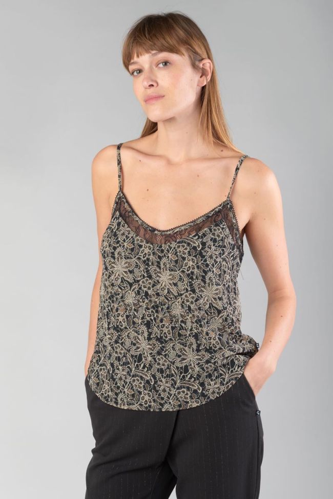 Black floral Elinor camisole