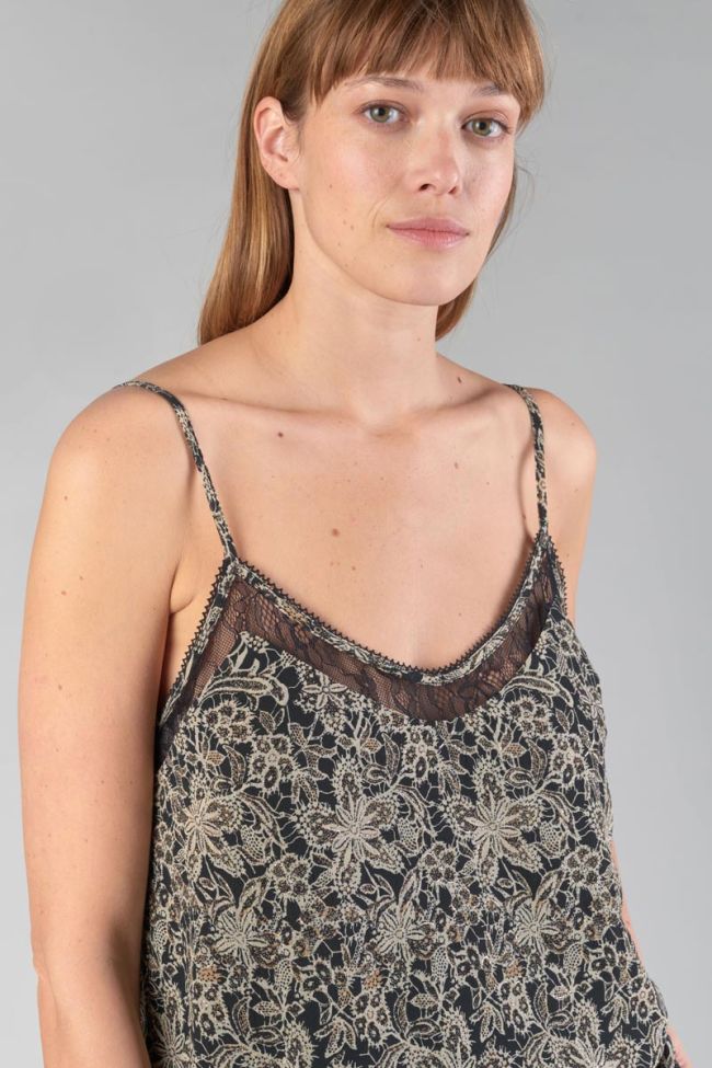 Black floral Elinor camisole
