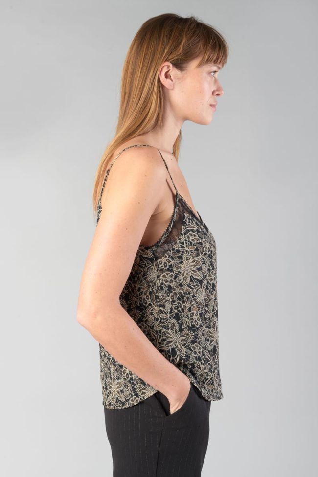 Black floral Elinor camisole