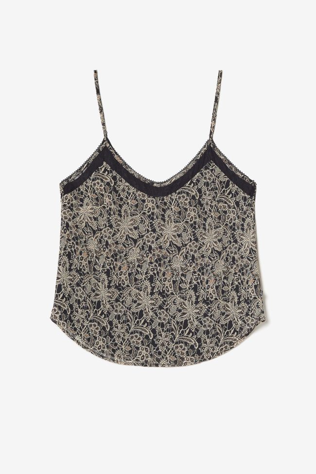 Black floral Elinor camisole