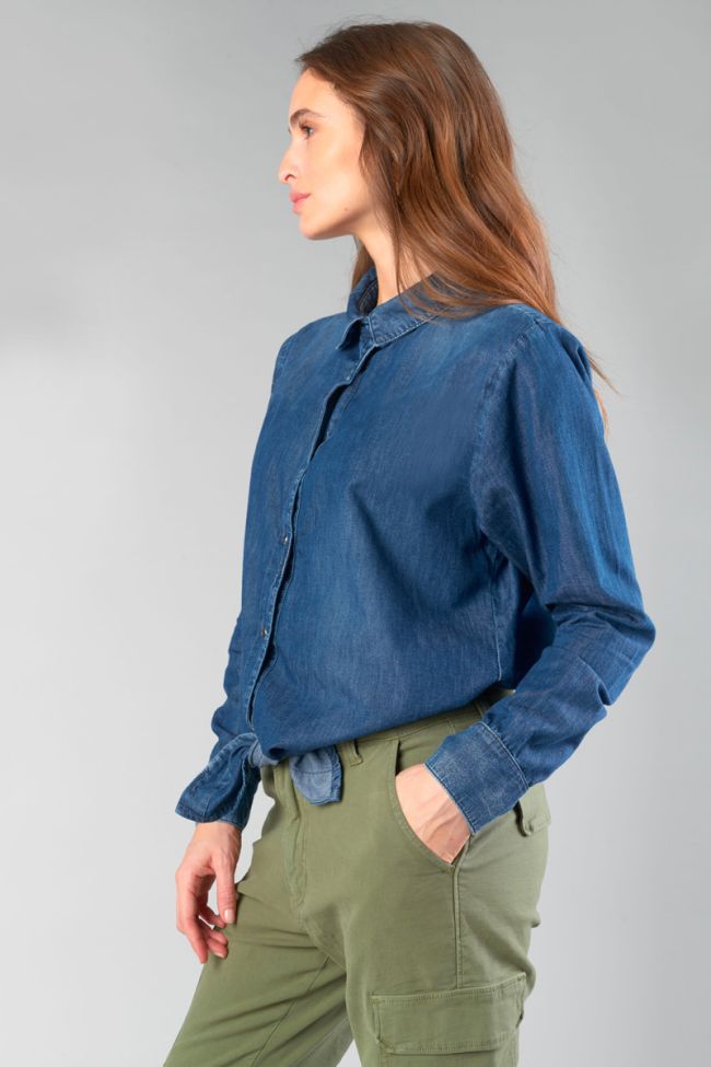 Blue denim Felixa cropped shirt