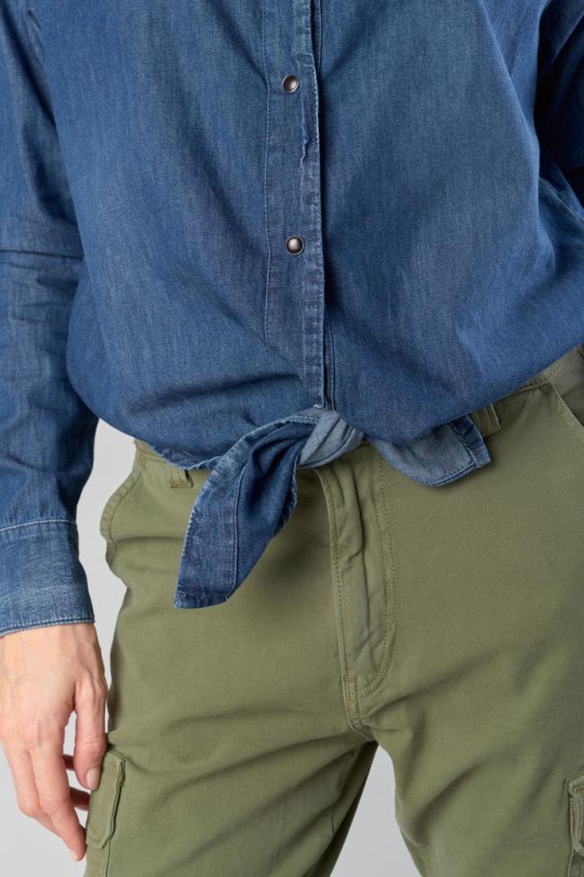 Blue denim Felixa cropped shirt