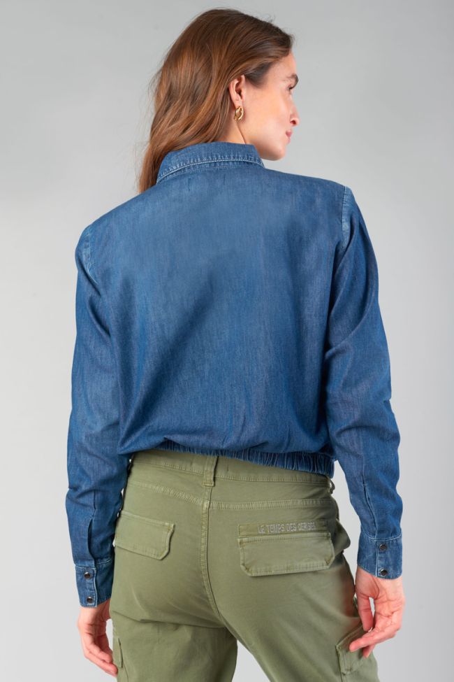 Blue denim Felixa cropped shirt